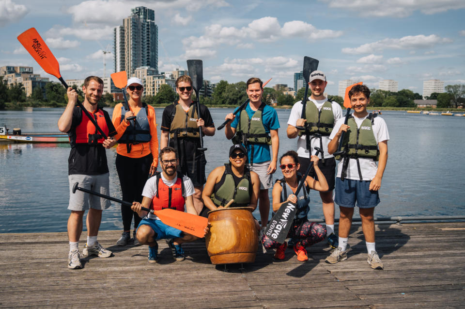 The McBains Castaways compete in charity dragon boat challenge