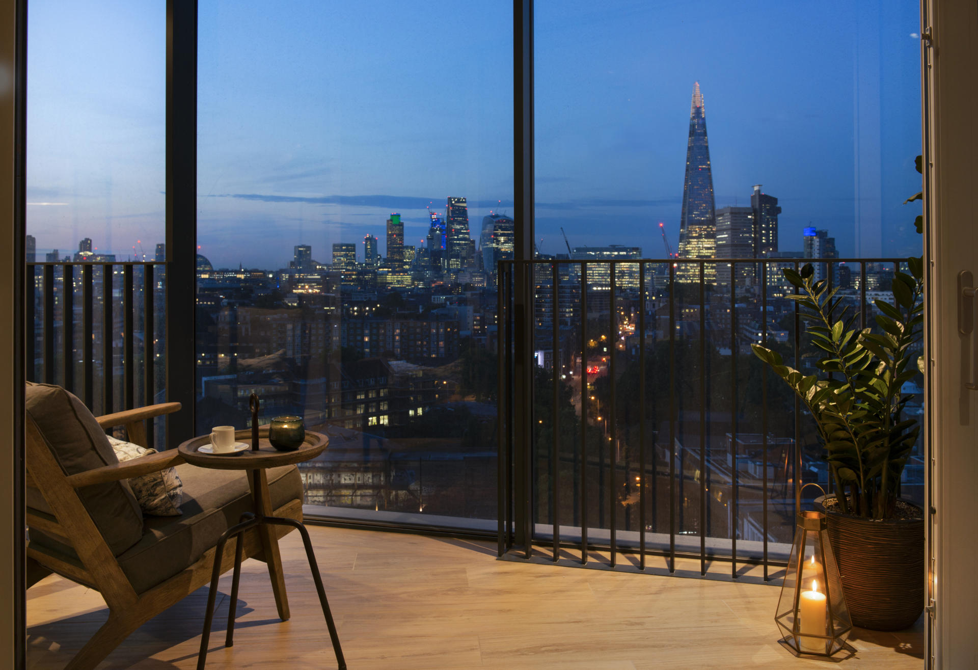 Views of the shard at sunset